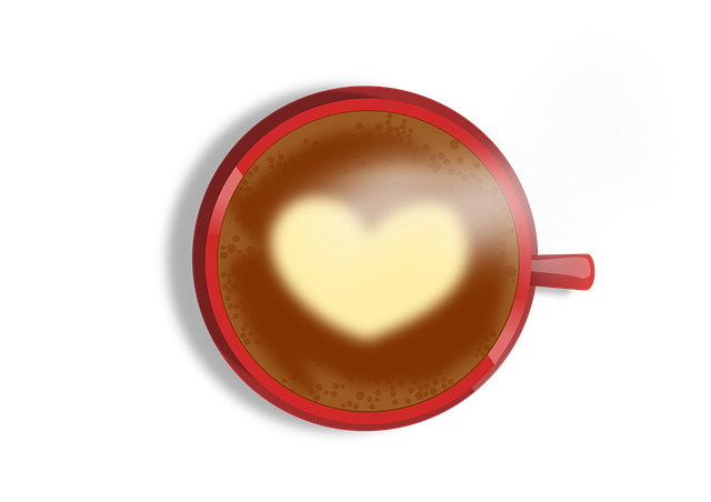 تنزيل مجاني رسم توضيحي مجاني لـ Coffee Love Heart ليتم تحريره باستخدام محرر الصور عبر الإنترنت GIMP