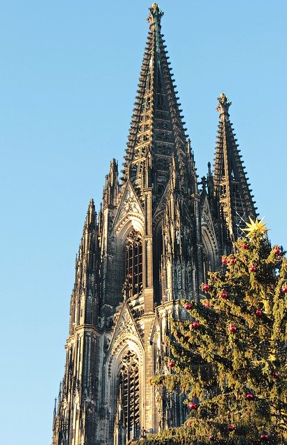 Free download cologne cathedral dom christmas tree free picture to be edited with GIMP free online image editor