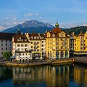 Colorful Buildings Near River Surrounded  screen for extension Chrome web store in OffiDocs Chromium