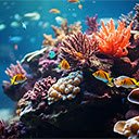 colorful schools of fish swimming gracefully  screen for extension Chrome web store in OffiDocs Chromium