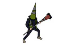 قم بتنزيل Cone Man Drawing مجانًا صورة أو صورة ليتم تحريرها باستخدام محرر الصور عبر الإنترنت GIMP