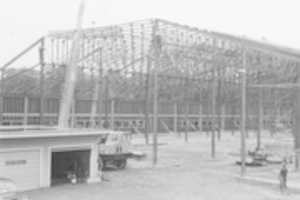 Free download Construction du Pavillon 70, 1970 free photo or picture to be edited with GIMP online image editor