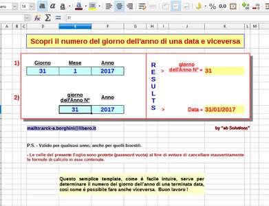 Descarga gratis la plantilla Convertitore da data a giorno dellanno DOC, XLS o PPT gratis para editar con LibreOffice online o OpenOffice Desktop online