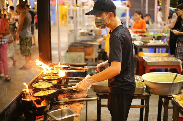 Bezpłatne pobieranie ognia do gotowania w południowo-wschodniej Azji, wietnam, darmowe zdjęcie do edycji za pomocą bezpłatnego internetowego edytora obrazów GIMP