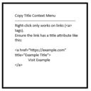 Copy Link Title  screen for extension Chrome web store in OffiDocs Chromium