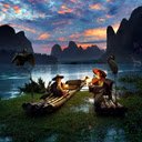 Cormorant Fishermen at Dusk in Guilin  screen for extension Chrome web store in OffiDocs Chromium