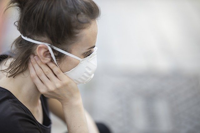 Free graphic coronavirus mask woman portrait to be edited by GIMP free image editor by OffiDocs