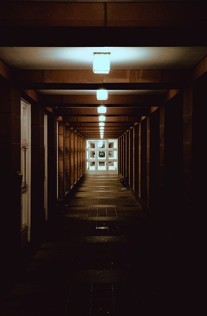 Free download corridor hall hallway light door free picture to be edited with GIMP free online image editor