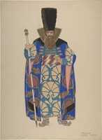 Free download Costume Study for a Robed, Bearded Boyar with Staff free photo or picture to be edited with GIMP online image editor