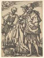Free download Couple and Death with a Drum, from The Dance of Death free photo or picture to be edited with GIMP online image editor