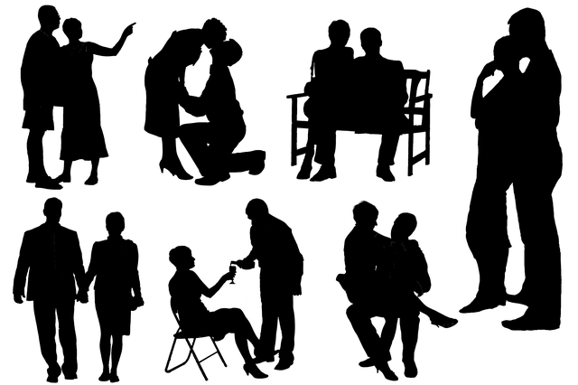 دانلود رایگان Couple Black Cutouts - تصویر رایگان قابل ویرایش با ویرایشگر تصویر آنلاین رایگان GIMP