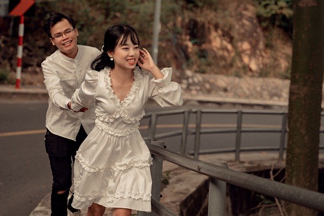 Free download couple happy holding hands running free picture to be edited with GIMP free online image editor