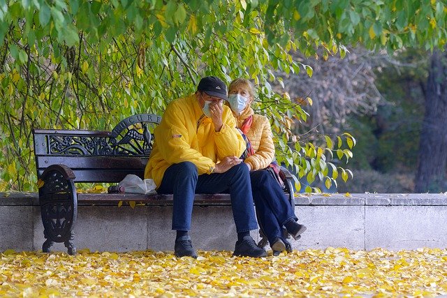 Free download couple park pandemic face masks free picture to be edited with GIMP free online image editor