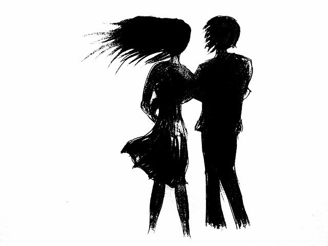 ດາວ​ໂຫຼດ​ຟຣີ​ຄູ່​ຜົວ​ເມຍ Silhouette Sketch - ຮູບ​ພາບ​ຟຣີ​ທີ່​ຈະ​ໄດ້​ຮັບ​ການ​ແກ້​ໄຂ​ກັບ GIMP ບັນນາທິການ​ຮູບ​ພາບ​ອອນ​ໄລ​ນ​໌​ຟຣີ