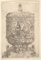 Free download Covered Goblet with Grotesques on a White Background free photo or picture to be edited with GIMP online image editor