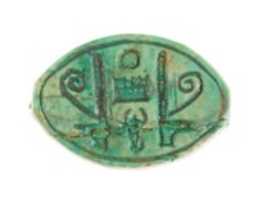 Unduh gratis Cowroid Seal Amulet Inscribed with the Throne Name of Thutmose III gratis foto atau gambar untuk diedit dengan editor gambar online GIMP