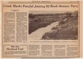 Free download Creek marks fateful joining of Reed-Donner party (San Jose Mercury, July 20, 1977) free photo or picture to be edited with GIMP online image editor