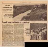 Free download Creek marks historic crossing (San Jose News, July 18, 1977) free photo or picture to be edited with GIMP online image editor