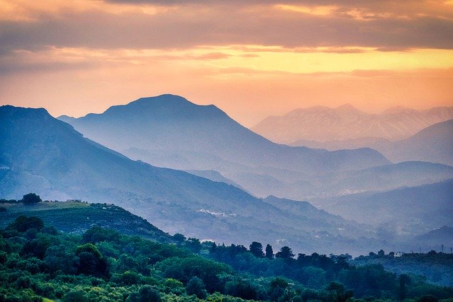 Kostenloser Download Kreta Griechenland Berge Silhouetten kostenloses Bild zur Bearbeitung mit dem kostenlosen Online-Bildeditor GIMP