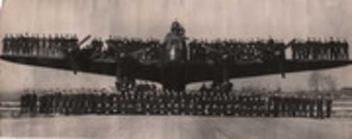 Free download Crew stood on wings of WWII Short Stirling bomber free photo or picture to be edited with GIMP online image editor
