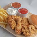 Crispy Chicken, Fries, Burgers  Sauces on a Tray  screen for extension Chrome web store in OffiDocs Chromium