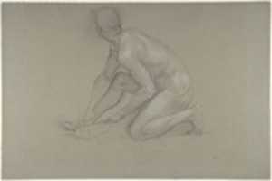 Free download Crouching Nude Male Figure free photo or picture to be edited with GIMP online image editor