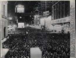Free download Crowd Rings in 1951 in Times Square free photo or picture to be edited with GIMP online image editor