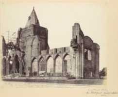 Free download Crowland Abbey, the West Front Under Repair free photo or picture to be edited with GIMP online image editor