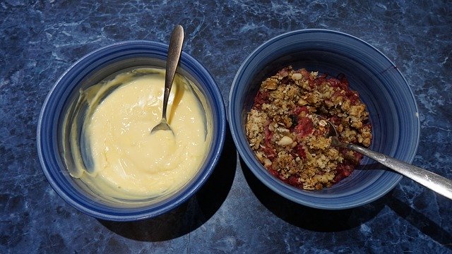 Free download crumble dessert pudding custard free picture to be edited with GIMP free online image editor