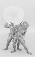 Kostenloser Download Crystal Ball auf einem Bronzeständer bestehend aus zwei Dämonen kostenloses Foto oder Bild zur Bearbeitung mit GIMP Online-Bildbearbeitung