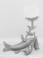 Free download Crystal Ball on a Bronze Stand in the Shape of a Fish free photo or picture to be edited with GIMP online image editor