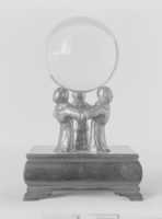 Free download Crystal Ball on a Silver Stand composed of Three Figures free photo or picture to be edited with GIMP online image editor