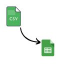CSV to Google Sheets  screen for extension Chrome web store in OffiDocs Chromium