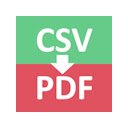 CSV to PDF  screen for extension Chrome web store in OffiDocs Chromium
