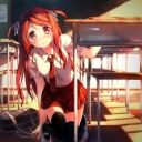 Cute Anime Girl in Class Theme ♥  screen for extension Chrome web store in OffiDocs Chromium