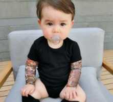 Free download CUTE BABY BIKER TATTOO BODYSUIT ROMPER free photo or picture to be edited with GIMP online image editor