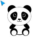 Cute Panda Cursor  screen for extension Chrome web store in OffiDocs Chromium