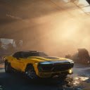 Cyberpunk 2077 Yellow Super Car live wallpaper  screen for extension Chrome web store in OffiDocs Chromium