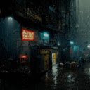 Cyberpunk Alley at Rain  screen for extension Chrome web store in OffiDocs Chromium