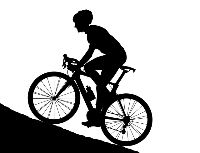 Free download Cyclist Climbing Mountain -  free illustration to be edited with GIMP free online image editor