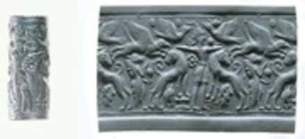 ดาวน์โหลดฟรี Cylinder seal: สัตว์ดุร้ายระหว่างสิงโต กริฟฟิน รูปภาพหรือรูปภาพอัจฉริยะ Minoan ฟรีที่จะแก้ไขด้วยโปรแกรมแก้ไขรูปภาพออนไลน์ GIMP