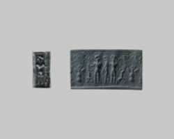 Free download Cylinder seal: Master of Animals with lions and antelope free photo or picture to be edited with GIMP online image editor
