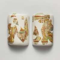 Free download Cylindrical glass bottle with painted decoration free photo or picture to be edited with GIMP online image editor
