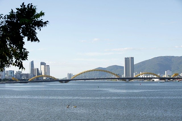Free download danang dragon bridge landscape free picture to be edited with GIMP free online image editor