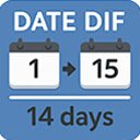 Date Dif  screen for extension Chrome web store in OffiDocs Chromium