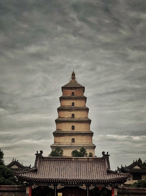 הורדה חינם da yan tower xi an pagoda תמונה בחינם לעריכה עם עורך תמונות מקוון בחינם של GIMP