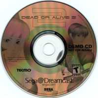Free download Dead or Alive 2 (USA) (Demo) - Disc Label Scan free photo or picture to be edited with GIMP online image editor