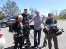 Free download Deanna Jaxine Stinson with the Science Channel Film Crew free photo or picture to be edited with GIMP online image editor