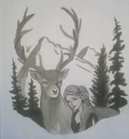 Free download Deers lady free photo or picture to be edited with GIMP online image editor