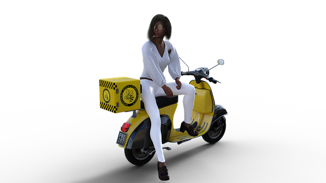 Free download Delivery Bike Lady -  free illustration to be edited with GIMP free online image editor